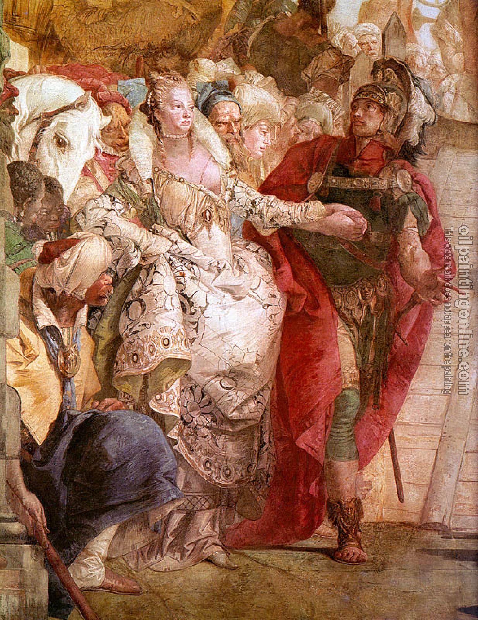 Tiepolo, Giovanni Battista - The Meeting of Anthony and Cleopatra, detail,